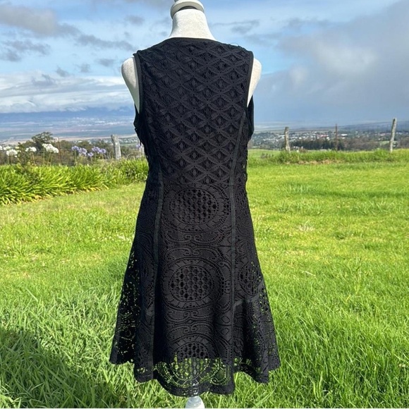 Desigual by Lacroix Black lace Fit and Flare Dress Sleeveless party Going out XL - Picture 5 of 9
